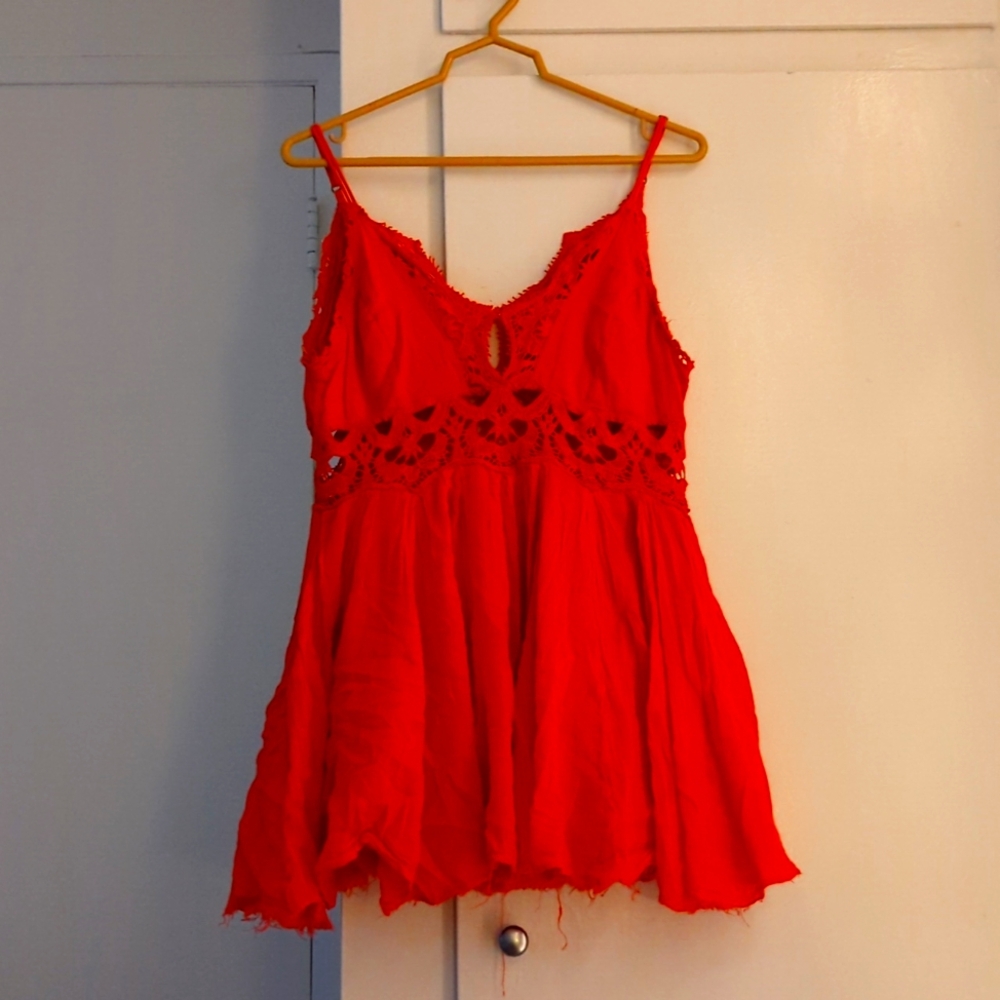 Free People Orange Mini Dress